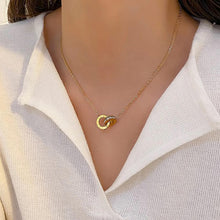 QCT-175 Roman Circle Stainless Steel Necklace – Elegant Jewellery, Stylish Accessory for Women