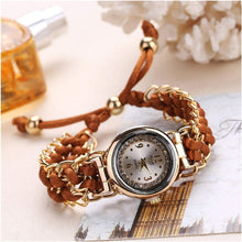 Girls Luxury Stylish Girls Analog Handmade Bracelet Rope Watch - Elegant Timepiece Featuring A Unique Woven Design