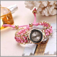 Girls Luxury Stylish Girls Analog Handmade Bracelet Rope Watch - Elegant Timepiece Featuring A Unique Woven Design